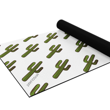 Load image into Gallery viewer, cactus yoga mat half rolled
