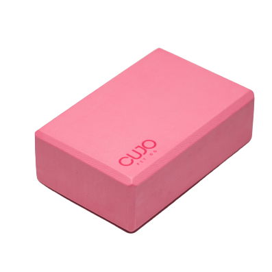 Pink yoga block