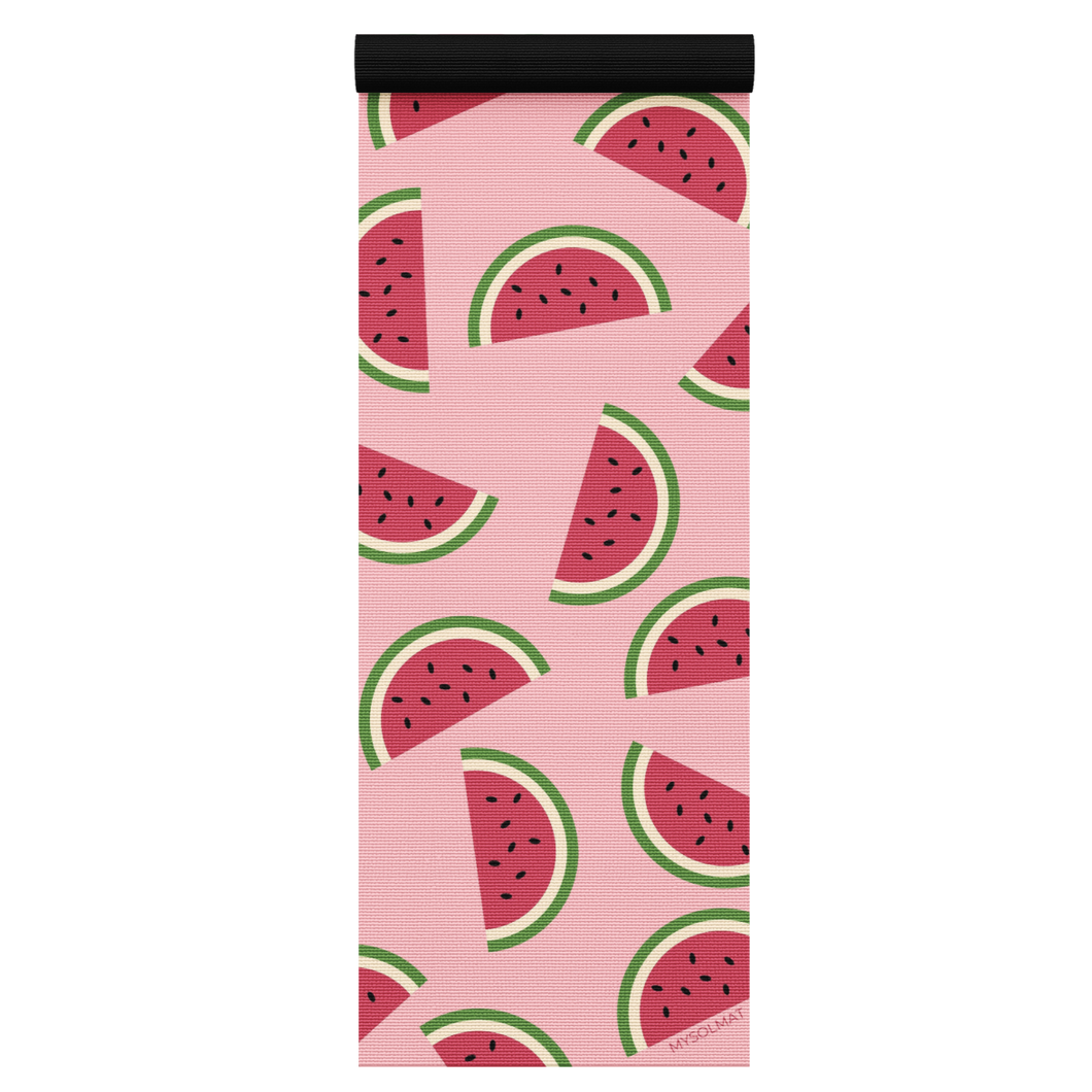 yoga mat with watermelon design