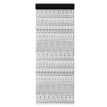 Load image into Gallery viewer, yoga mat with black and white aztec design
