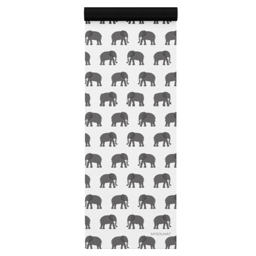 elephant design yoga mat