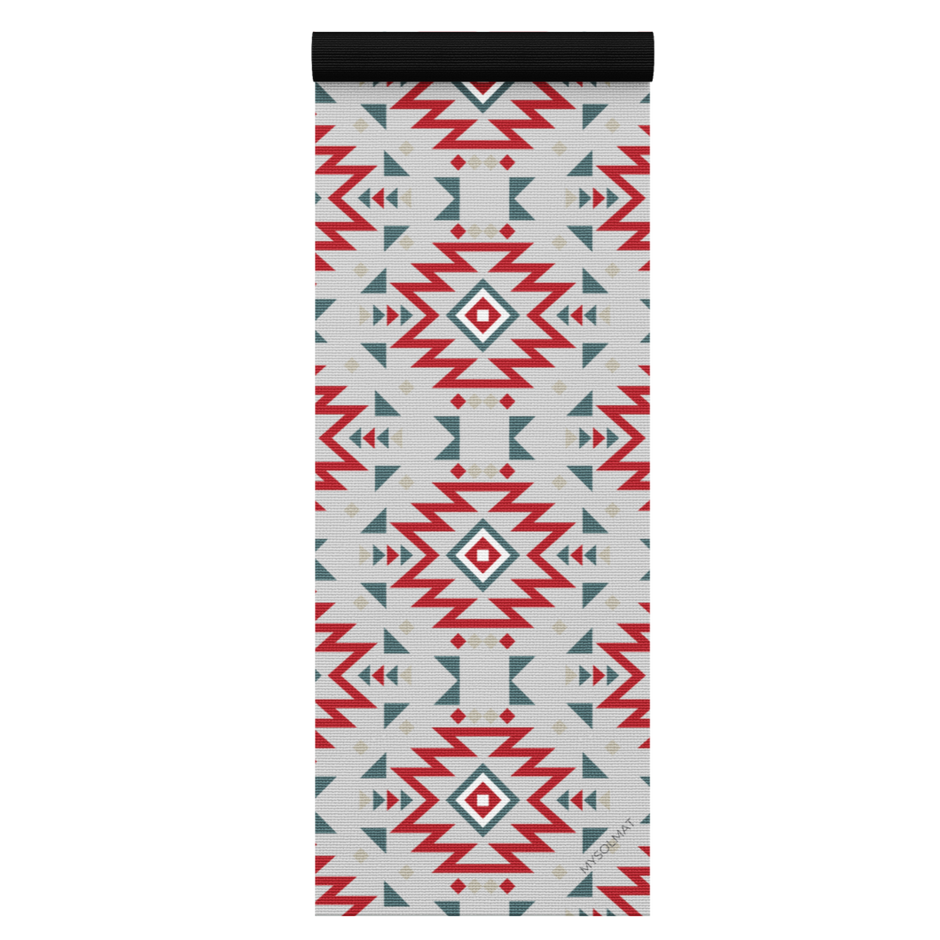 yoga mat with aztec design